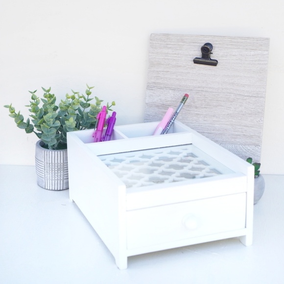 Other - White Desk Organizer Storage With Drawer